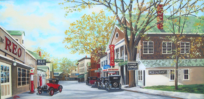 Railroad Street, Canaan - 1926   (18 x 36)