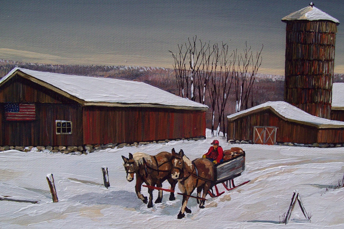 The Old Farm Sleigh   (24 x 8)